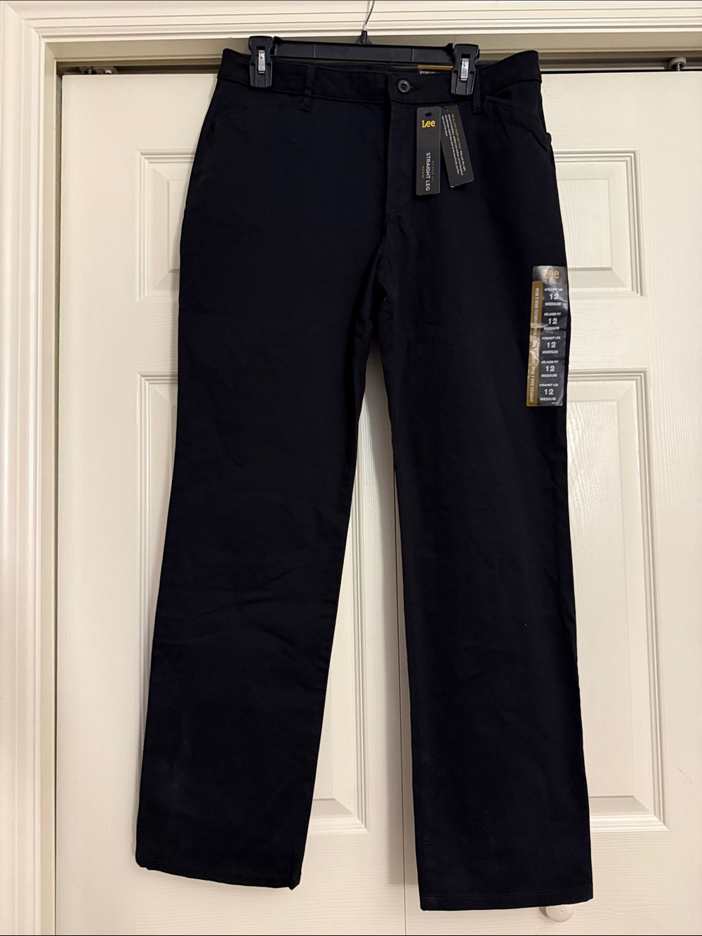 Lee Black Straight-Leg Trousers with Tag